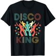 thumbnail image 1 of Disco King Men 1970s 1980s Distressed Dance 70s T-Shirt, 1 of 2