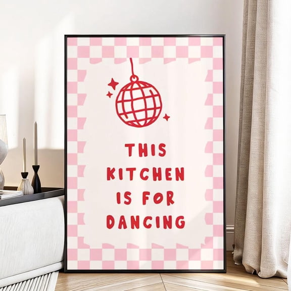 Disco Kitchen Poster Retro Home Decor, Poster Only