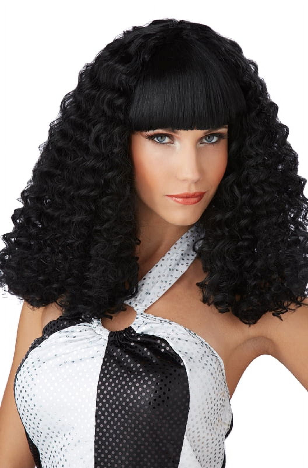 Disco Lady Costume Wig Black