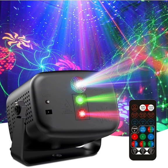 Disco Light for Parties Mini Disco Strobe Lights with Remote Control RGB Strobe with 60 Effects for Clubs Children's Parties Birthdays Weddings