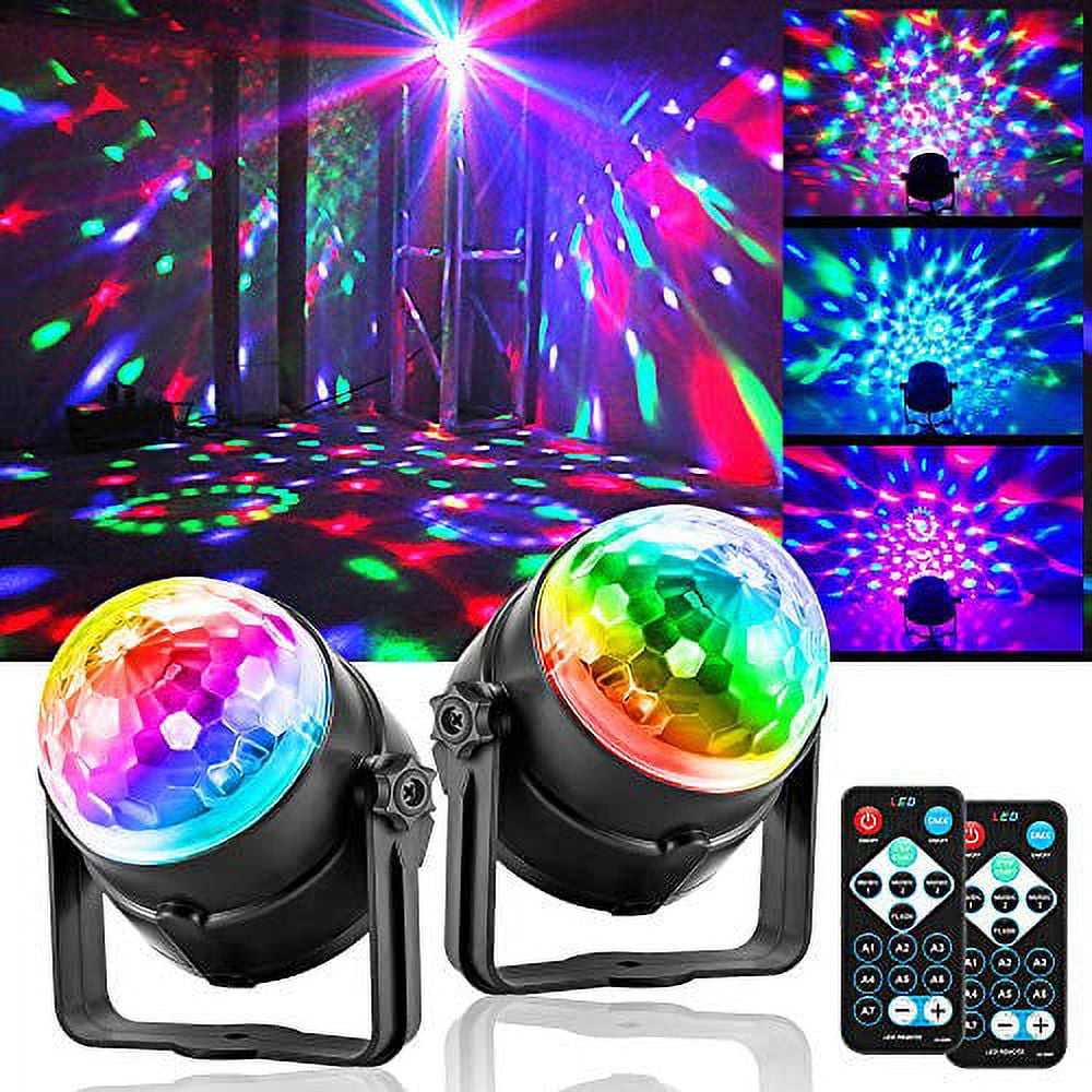 Disco Lights Party Lights Qingers Dj Stage Light 7 Colors Sound Activated For Christmas Ktv Club Lights Romantic Decoration 2Pcs