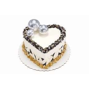 Disco- Metallic Heart Cake