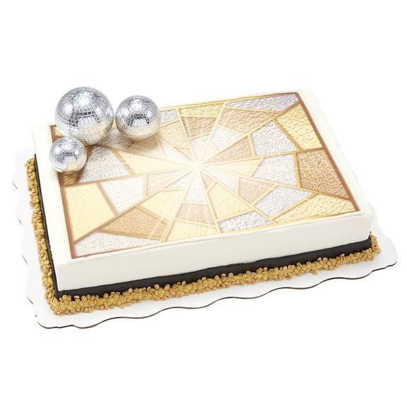 Disco-Metallic Quarter Sheet Cake