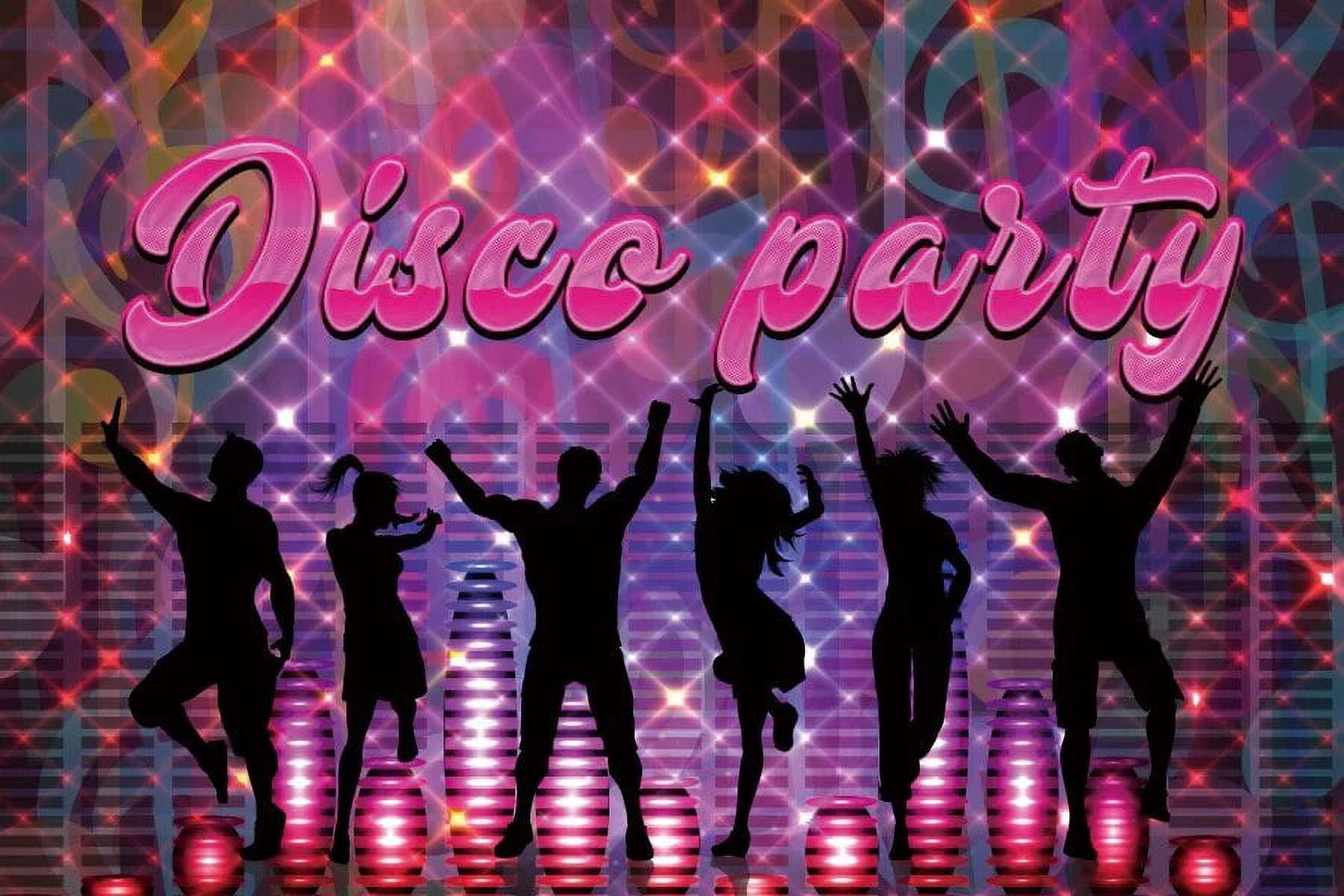 Disco Party Backdrop Back to 80s 90s Let's Crazy in The Dark Glow Neon ...