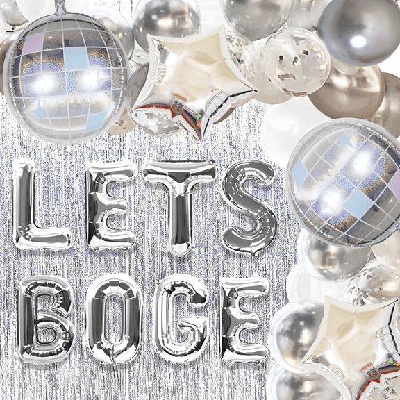 Disco Party Decoration Retro 70s Lets Disco Backdrop Disco Bachelorette Party Decorations Lets Balloons Sign Cowgirl Decoration