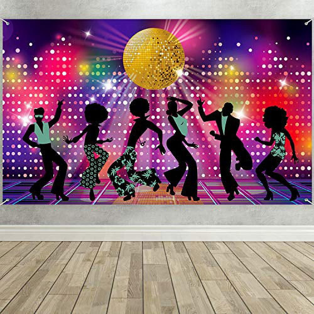 Disco Party Decorations Supplies, Large Fabric 70s 80s 90s Disco ...
