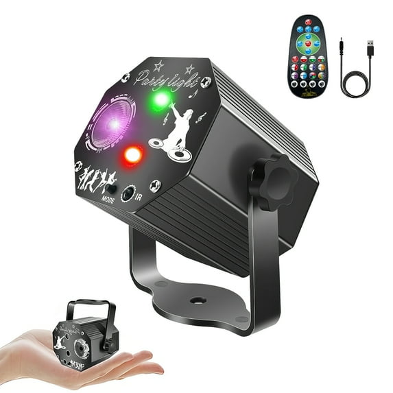 Disco Party Light with Remote - 72 Patterns, 3 Sound-Controlled Modes, Timer Function, HD Strobe Stage Effect for Indoor Decor, Birthday & Holiday Celebrations