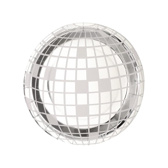 Disco Party Tableware Disposable Set – Includes Plates and Paper Cups with Birthday Theme Decoration Banner, Pull Flag, Cake Flag – 25-Piece Kit,A