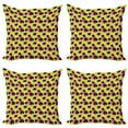 thumbnail image 1 of Ambesonne Retro Throw Pillow Cover 4 Pack, Afro Girls Polka Dots 80s, 20", Multicolor, 1 of 2