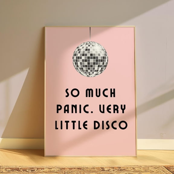 Disco Print, Retro Disco Ball Poster, Unframed Paper Poster 8x10in
