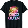 thumbnail image 1 of Disco Queen - 70's Disco Themed Vintage Seventies Costume T-Shirt, 1 of 3