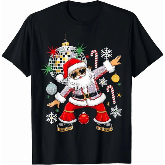 Disco Red Hat Retro Groovy 70s Music Holiday Christmas Dance Unisex T-Shirt up to size 5XL