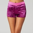 thumbnail image 1 of Disco Sequins Women's Shorts Shiny Glitter Dance Hot Pants Mini Stretch Jazz Performance Wear, 1 of 4