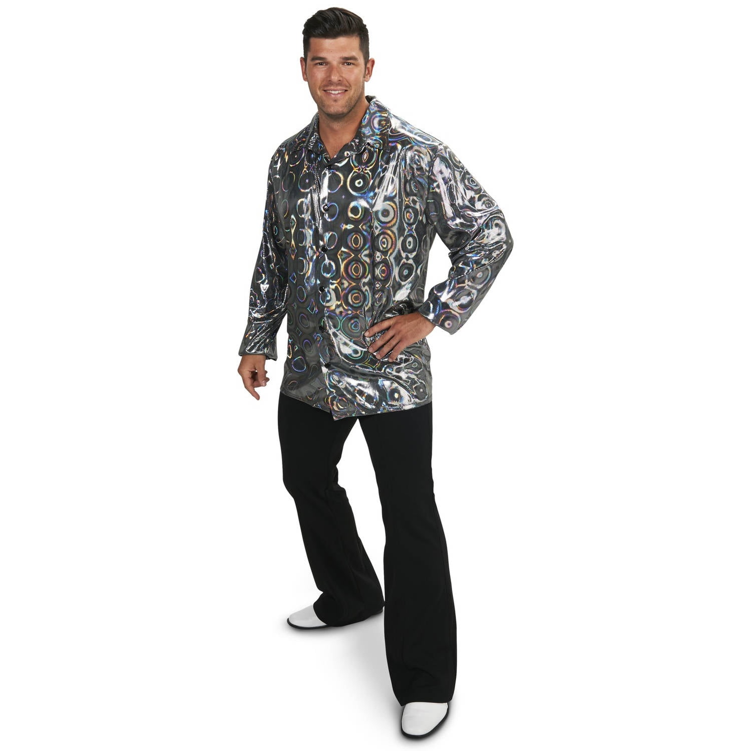 Disco Shirt Men's Plus Size Adult Halloween Costume - Walmart.com