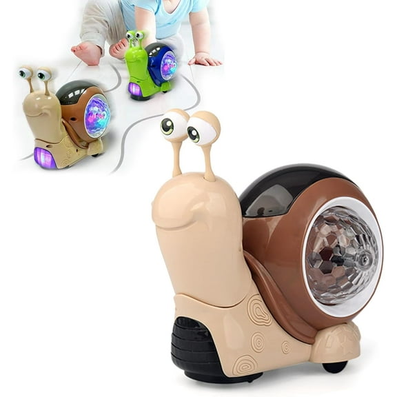 Disco Snail Baby Toy Luminous Snail Toy Musical Crawling Toys Baby Interactive Crawling Toy Crawling Snail Baby Toy with Music & Projection Light Early Learning Educational Toys for Home School