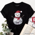 thumbnail image 1 of Disco Snowman Christmas T‑Shirt, Retro Holiday Tee for Dancers, 1 of 8