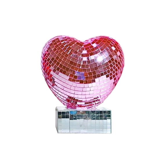 Disco-Style Love Mirror Ornament, Love Mirror Accessories Valentine's Day Wedding Party Live Home Atmosphere Decoration Ornaments