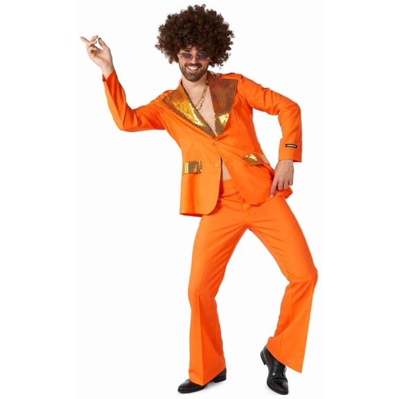 Suitmeister Men's Suits Disco Suit Orange - XXL Orange