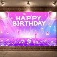 thumbnail image 1 of Disco Theme Banner Glittery Design Birthday Party Display Pink Purple Color Star Pattern Celebration Backdrop for Birthday Celebration Disco Party Photo Shoot, 1 of 9
