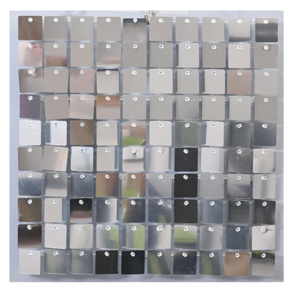 Disco Wall Panels, 16Pcs Shimmer Sequin Backdrop Panels, Easy Setup Reusable Square Decorative Wall Backdrop for Wedding Birthday Party Events