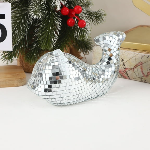Disco Whale Ball, Disco Fish Statue, Hanging Cool Reflective Light Mirror Balls for For DJ Club Party,Modern Disco Sculpture Disco, Dancing Party Decoration, Aesthetic Disco Ball Decor