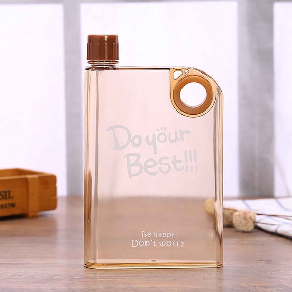 Disco*untļ¼A5 Notebook Shaped Plastic Water Bottle with Large Capacity, Transparent Book Style Kettle for School Office, Unique Portable Hydration Container for Daily Use