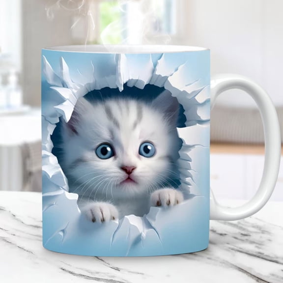 Disco*unt！Modern Ceramic Mug with Comfortable Grip and Stylish Look, 300-400ml Capacity Drinkware for Coffee Tea, Versatile Cup for Work Travel and Outdoor Activities
