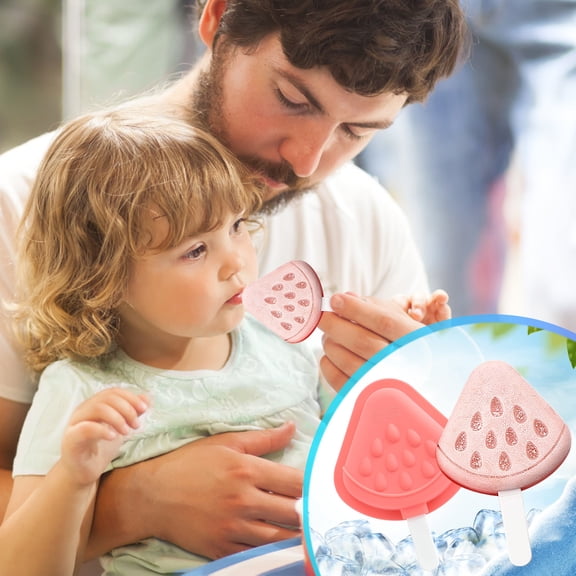 Disco*unt！Popsicle Molds Set of 4 Shapes with Strawberry Grape UFO, Silicone Ice Cream Maker for Kids, Non Stick Easy Release for Homemade Popsicles and Pudding