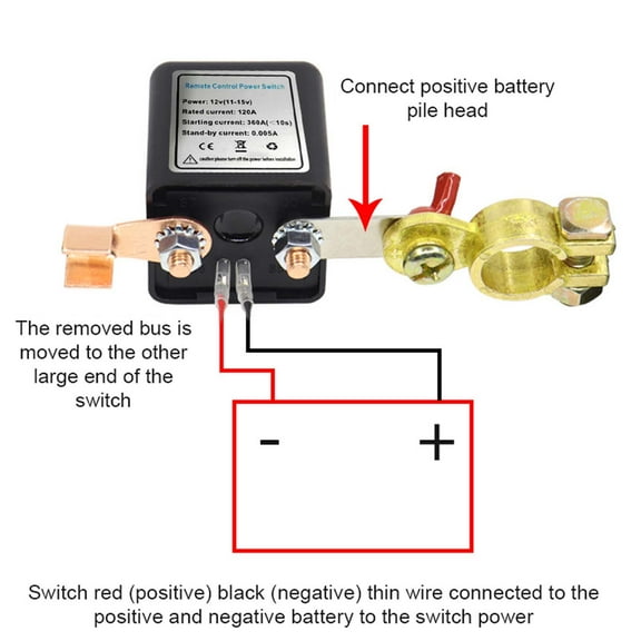 Disconnect 12 V Car Battery Relay Wireless Remote Battery Disconnect Switch Battery Switch Isolator Power Cut Master Switch With 2 Remote Controllers