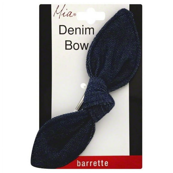 ***Discontinued***Bow Barrette - Denim Bow