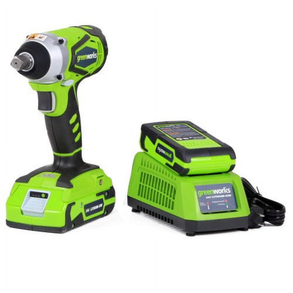 Discontinued Greenworks 24V Cordless LithiumIon Impact Wrench 3800302