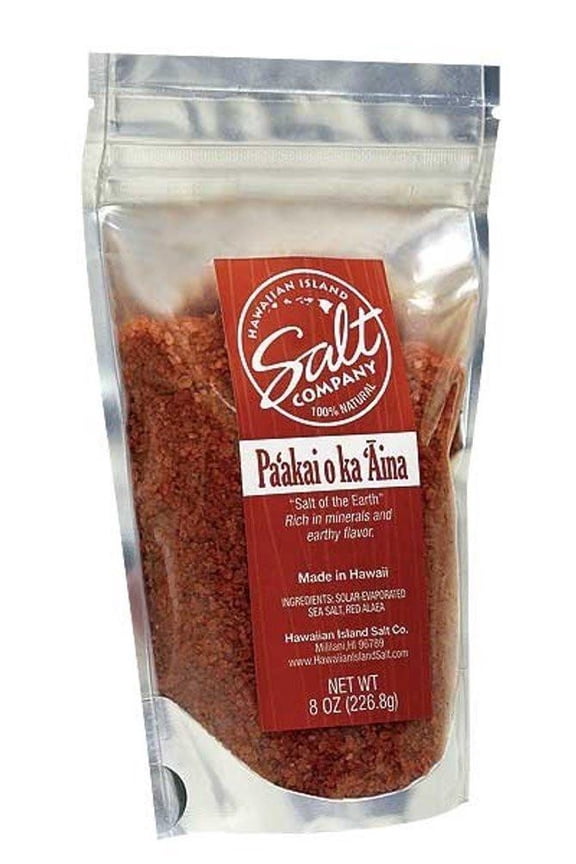 Paakai O Ka Aina Red Alaea Hawaii Sea Salt, 8 Ounce