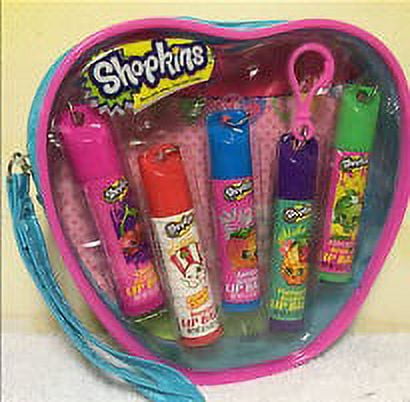 ***Discontinued***Shopkins 5 Pc Lip Balm Clip Blue