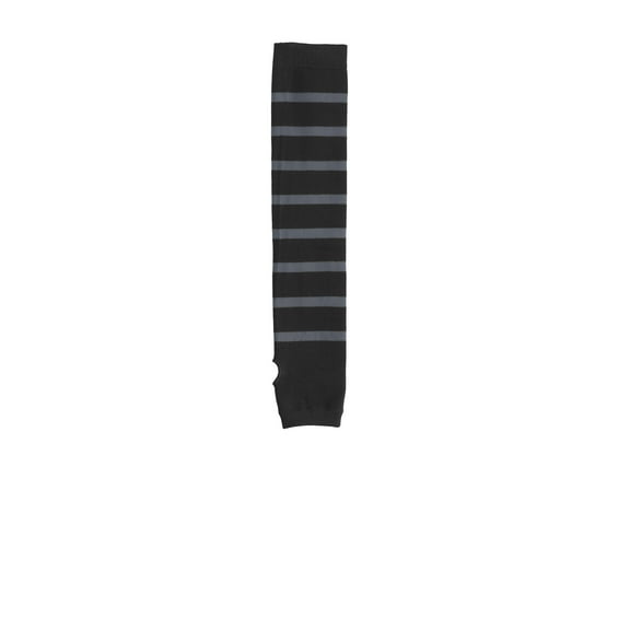Sport-Tek STA03 Striped Arm Socks, Black & Iron Grey - Small & Medium