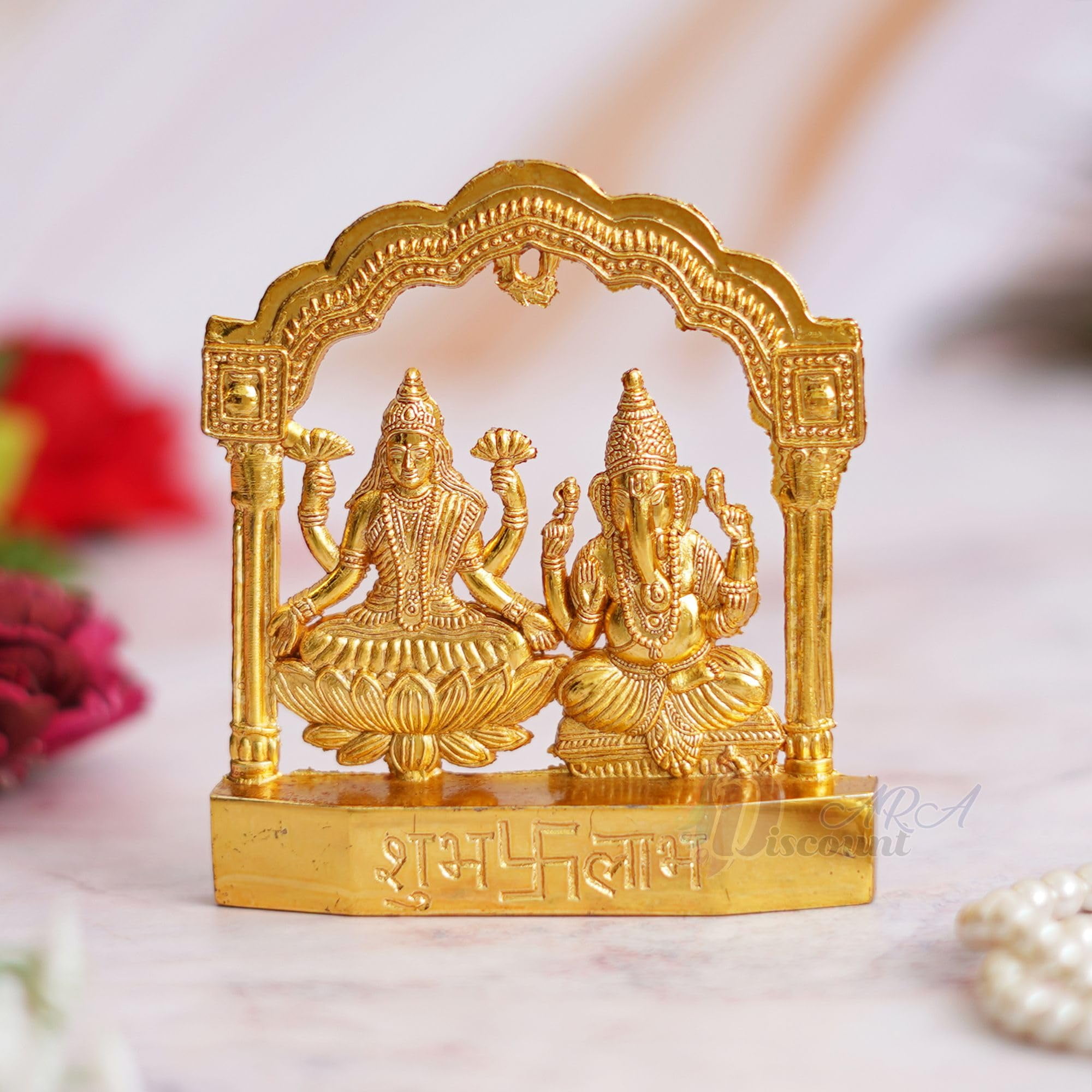 Discount Ara Laxmi Ganesha Statue/Laxmi Ganpati Murti For Pooja/Small