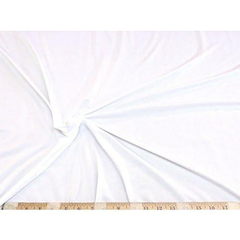 Discount Fabric Light Weight Polyester Spandex 4 Way Stretch White LY785