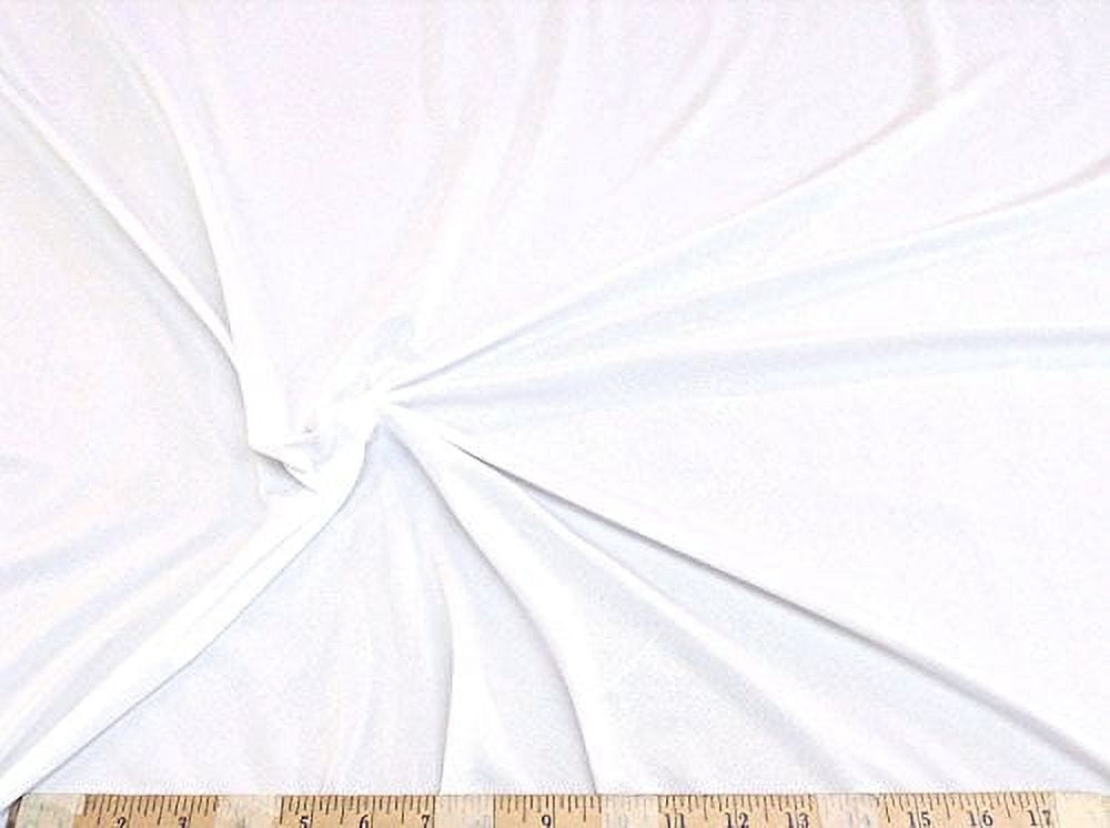 Fabric Light Weight Spandex 4 Way Stretch White LY785 (10 Yard Lot (Continuous))