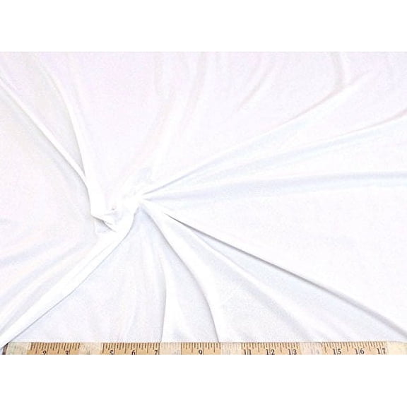 Fabric Light Weight Spandex 4 Way Stretch White LY785 (10 Yard Lot (Continuous))