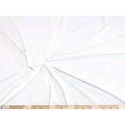 Discount Fabric Light Weight Spandex 4 Way Stretch White LY785 (10 Yard Lot (Continuous))
