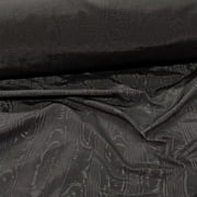 Fabric Moire Bengaline Faille Black QQ39