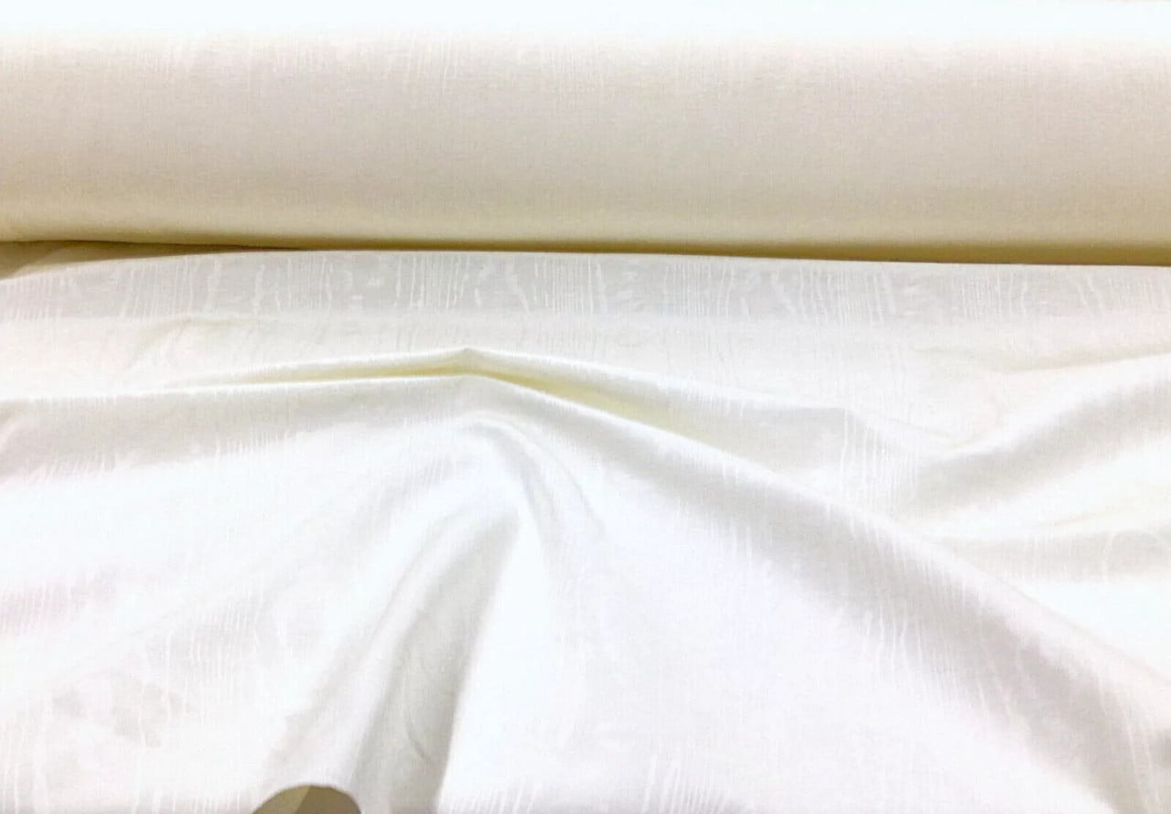 Fabric Moire Bengaline Faille Ivory QQ38
