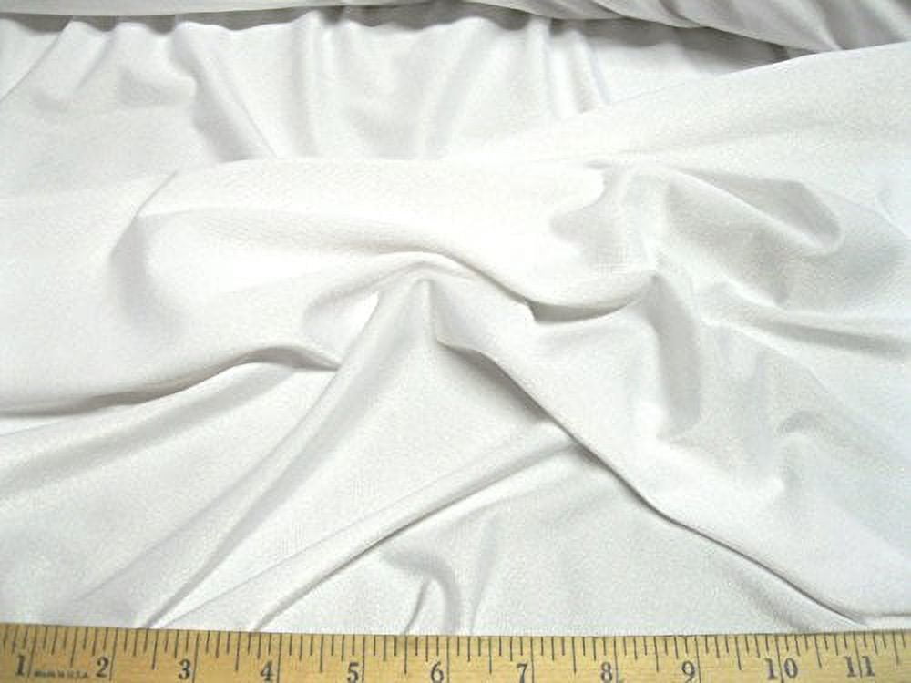 White Polyester Spandex Fabric Way Stretch Discounted Price