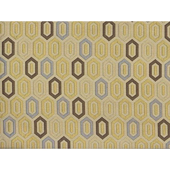 Fabric Richloom Upholstery Drapery Devi Citrus Geometric Jacquard NN43