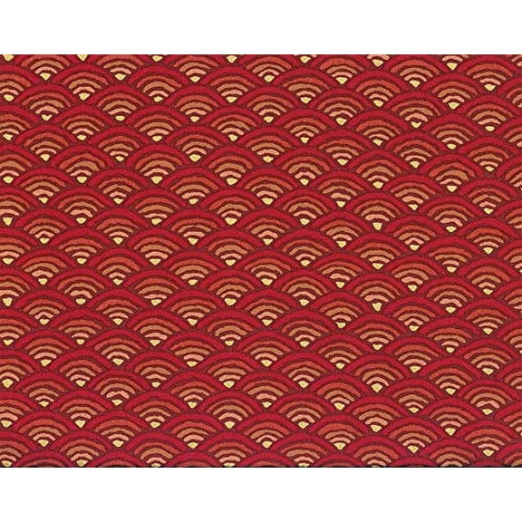 Fabric Richloom Upholstery Drapery Radar Red Abstract Sunset NN24