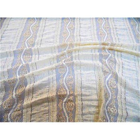 Discount Fabric Stretch Mesh Lace Nude Gold Ruffled Floral Stripe Sheer D503