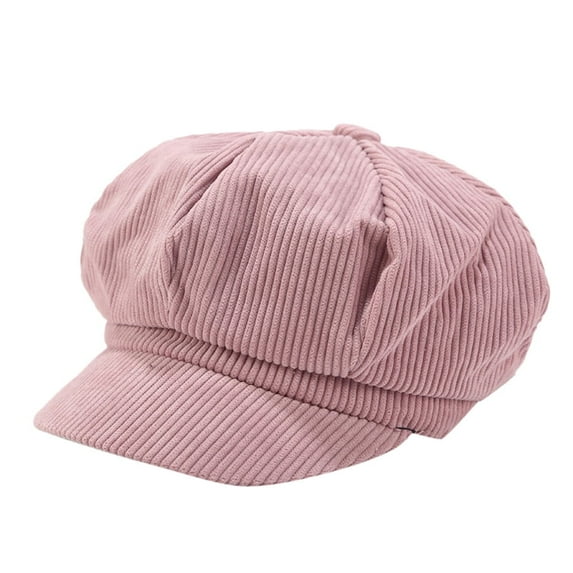 Fdelink Baseball Hat Sun UV Protection Hat Vintage Women Winter Solid Hat Beret Cap Korean Painter Newsboy Berets Hot Pink