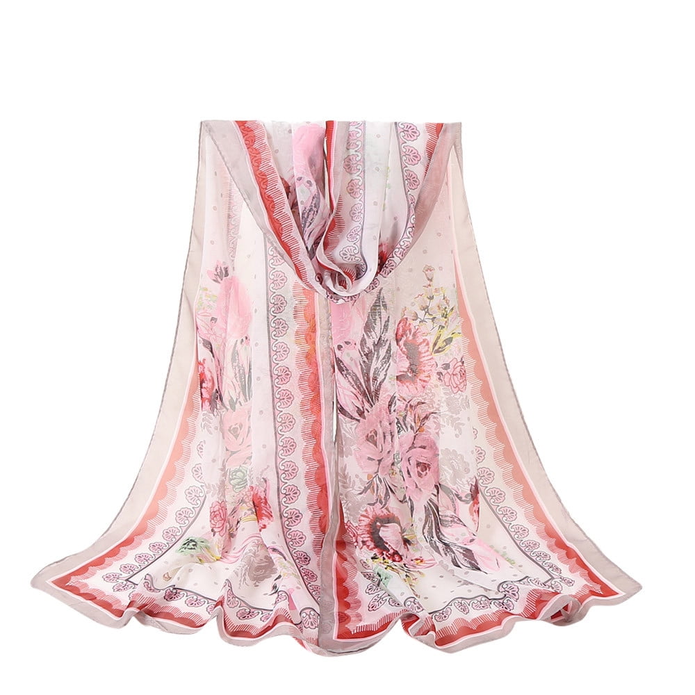 Discount! Fdelink Fashion Women Flowers Printing Long Soft Wrap Scarf