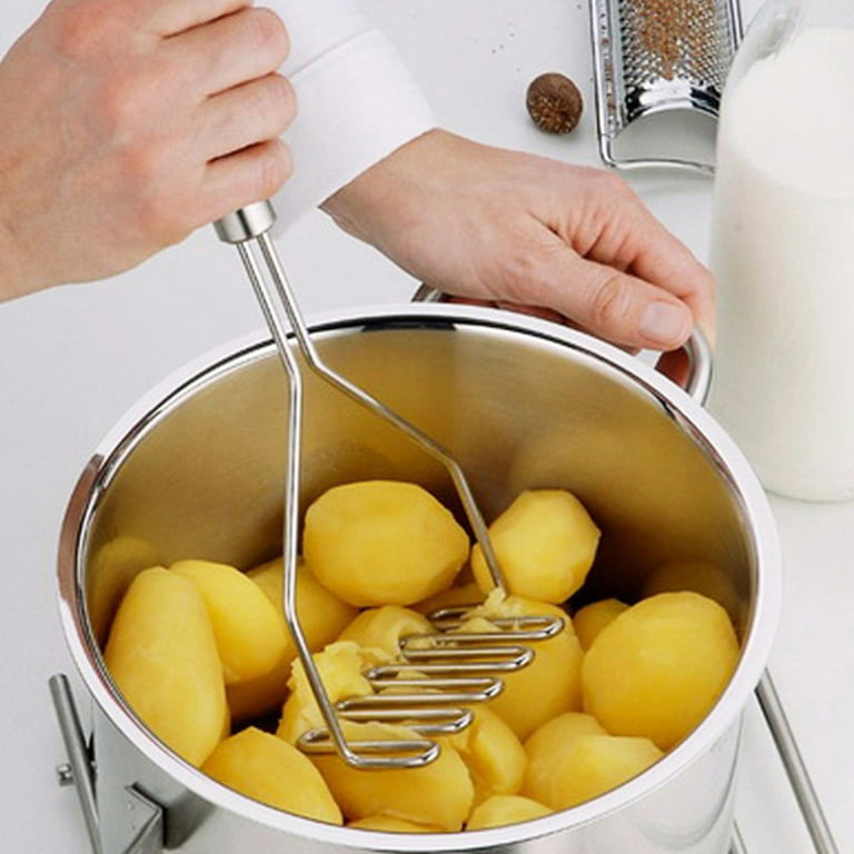 Discount.Home Potato Masher, Stainless Steel Wire Masher, Heavy Duty Mashed  Potatoes Masher, for Best Mash for Bean, Avocado, Egg, Mini Mashed Potatoe,  Banana & Other Food, 9.4 Inch 
