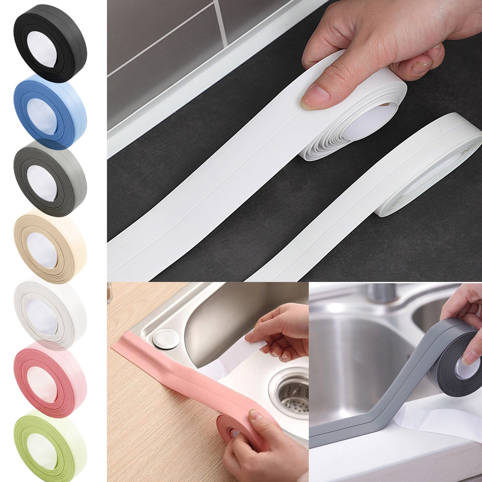 Discounted Stock! 1Pc Sealing Tape 2M*3.8Cm Anti-Mildew and Waterproof Tape for Kitchen and ...