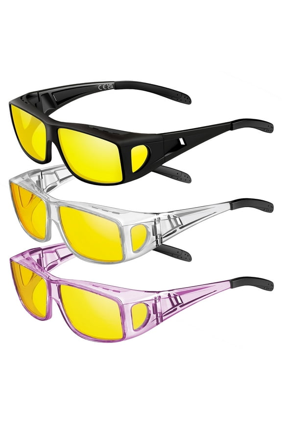 Oversized Night Vision Sunglasses Fashionable Glasses for Men Women on the Go